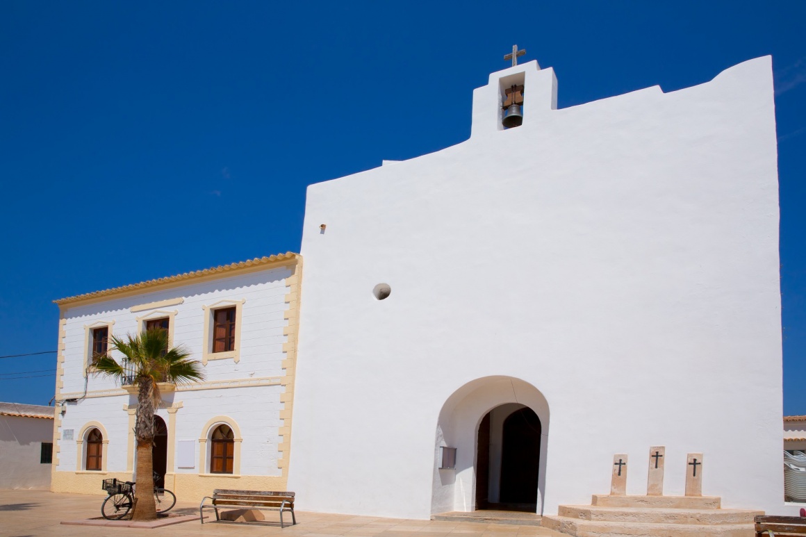 'Formentera Sant Francesc San Francisco Javier church in Balearic Islands' - Formentera